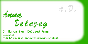 anna delczeg business card